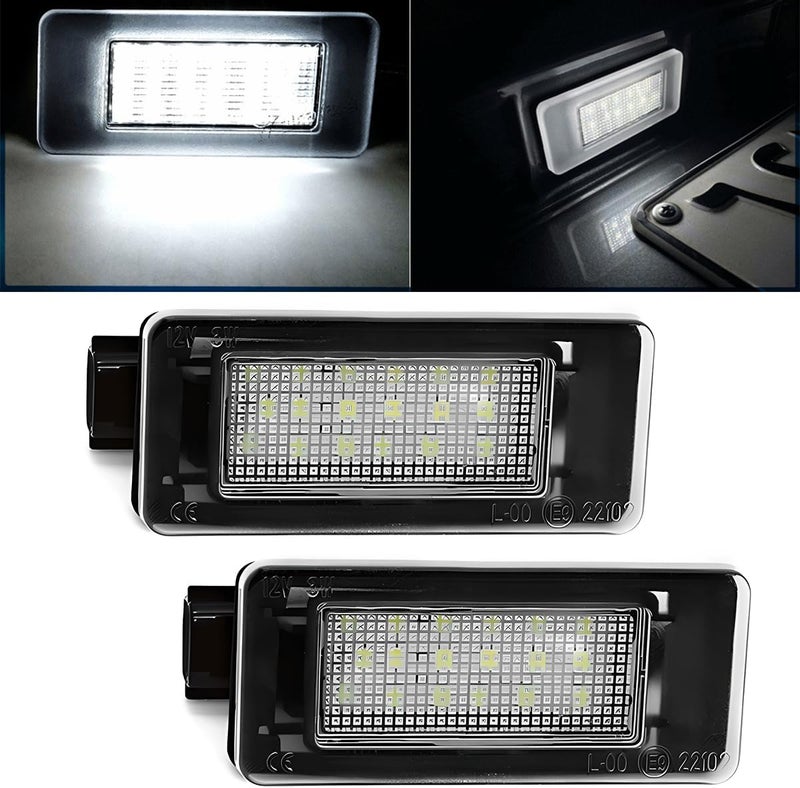 HZEL Car LED License Plate Light, 2PCS Vehicle Rear Tag Lamp Assembly, Automotive Tail Xenon Tag Lighting Kit Replacement Accessories Compatible with Altima Sentra Rogue Versa - Image 5